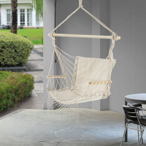 [casa.pro] Hængekøje stol-120x100x65cm-max.150 kg-med armlæn-siddeplads: 50x45cm-vælg model 