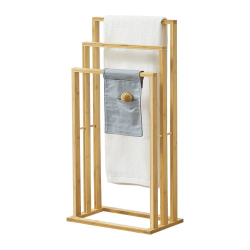 Bambus håndklædeholder Rana 40x24x82 cm [en.casa] - premiumXL