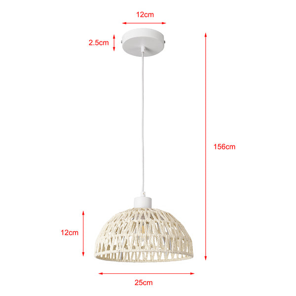 Pendellampe Alton Metall+Rattan [lux.pro]