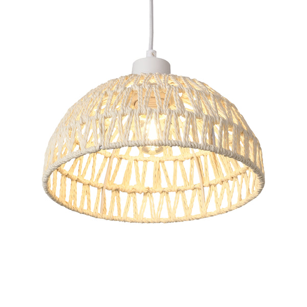 Pendellampe Alton Metall+Rattan [lux.pro]