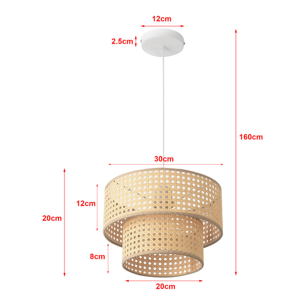 Pendellampe Ascot Rattanoptik [lux.pro]