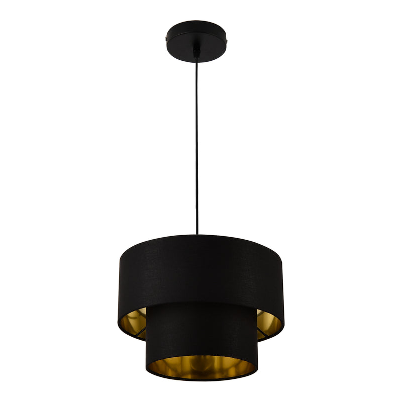 Målskitse  [lux.pro] ® Hængelampe Lopar-Ø40cm-tekstil-metal-E27-max.60W-230V, 50Hz-i forskellige farver og størrelser 