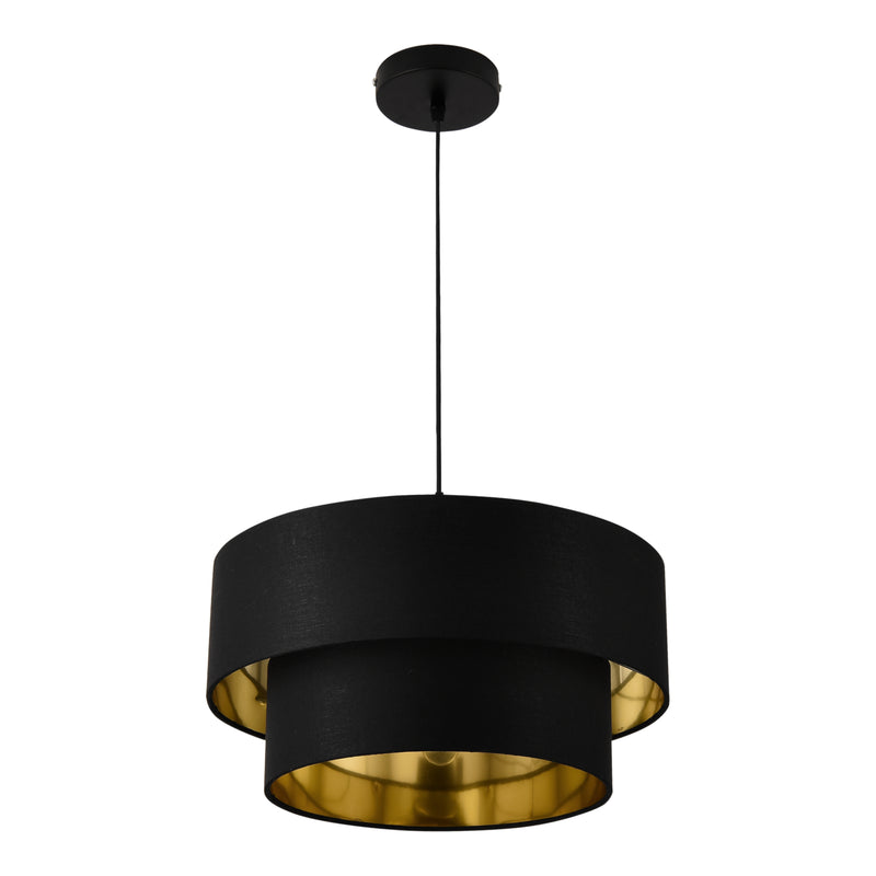 Målskitse  [lux.pro] ® Hængelampe Lopar-Ø40cm-tekstil-metal-E27-max.60W-230V, 50Hz-i forskellige farver og størrelser 