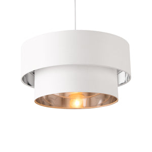  [lux.pro] ® Hængelampe Lopar-Ø40cm-tekstil-metal-E27-max.60W-230V, 50Hz-i forskellige farver og størrelser 