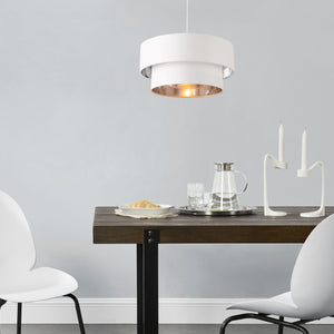  [lux.pro] ® Hængelampe Lopar-Ø40cm-tekstil-metal-E27-max.60W-230V, 50Hz-i forskellige farver og størrelser 