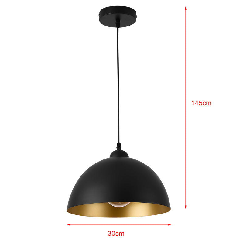 Målskitse  [lux.pro] ® Hængelampe Toulon-sæt 2-metal-E27 max. 60W-230V, 50H-i forskellige farver 