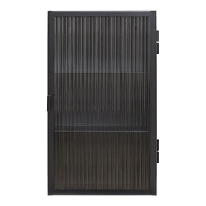 Zundert vægskab med ribbet glasdør 60x35x15 cm stål [en.casa]