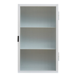 Zundert vægskab med ribbet glasdør 60x35x15 cm stål [en.casa]