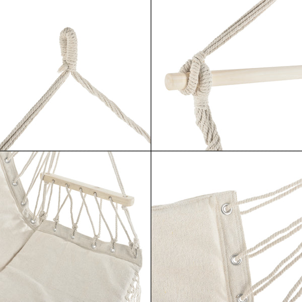 [casa.pro] Hængekøje stol-120x100x65cm-max.150 kg-med armlæn-siddeplads: 50x45cm-vælg model 