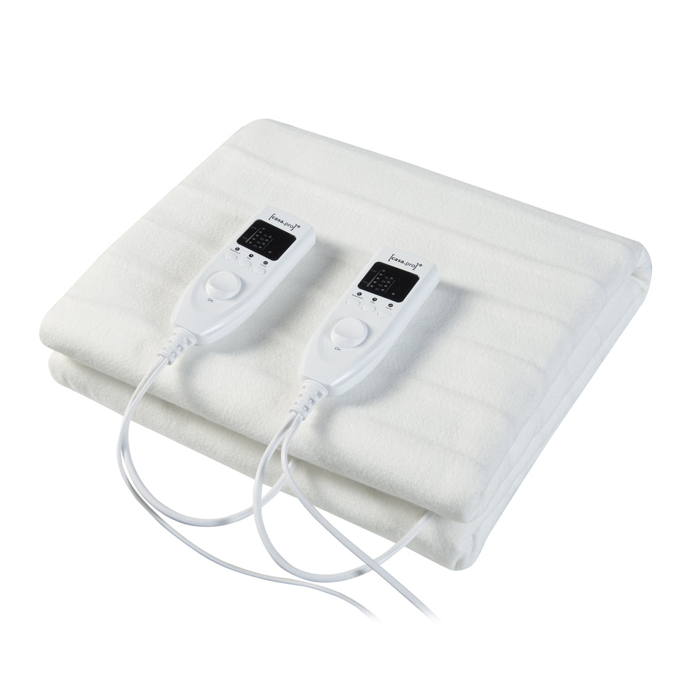 [casa.pro]® Elektrisk varmetæppe - 230V - 50Hz - Hvid - forskellige størelser