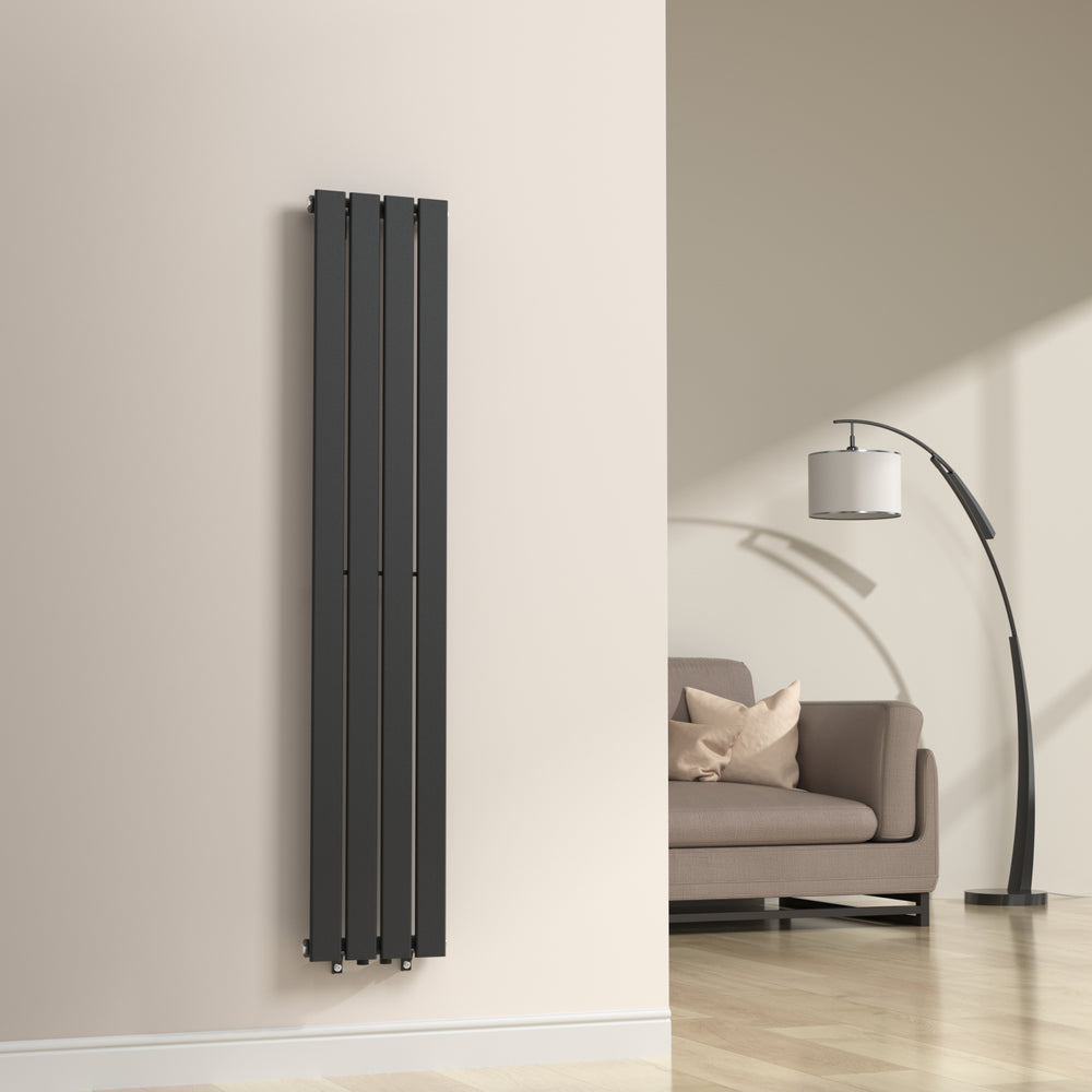 Designradiator Nore Black 160x30cm Enkeltlag 540W [neu.haus].