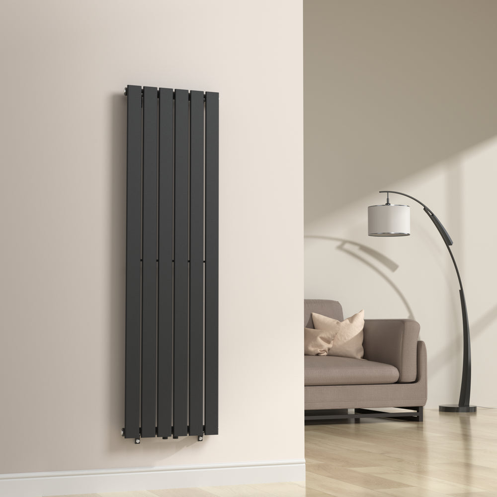 Designradiator Nore Black 160x45cm Enkeltlag 790W [neu.haus].