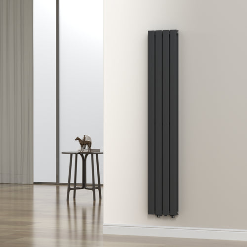 Designradiator Nore sort 180x30cm dobbeltlag 1122W [neu.haus]