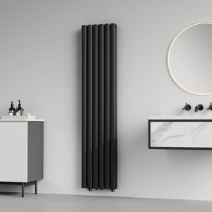 Design rørformet radiator Nore sort 160x36cm dobbeltlag 1198W [neu.haus]