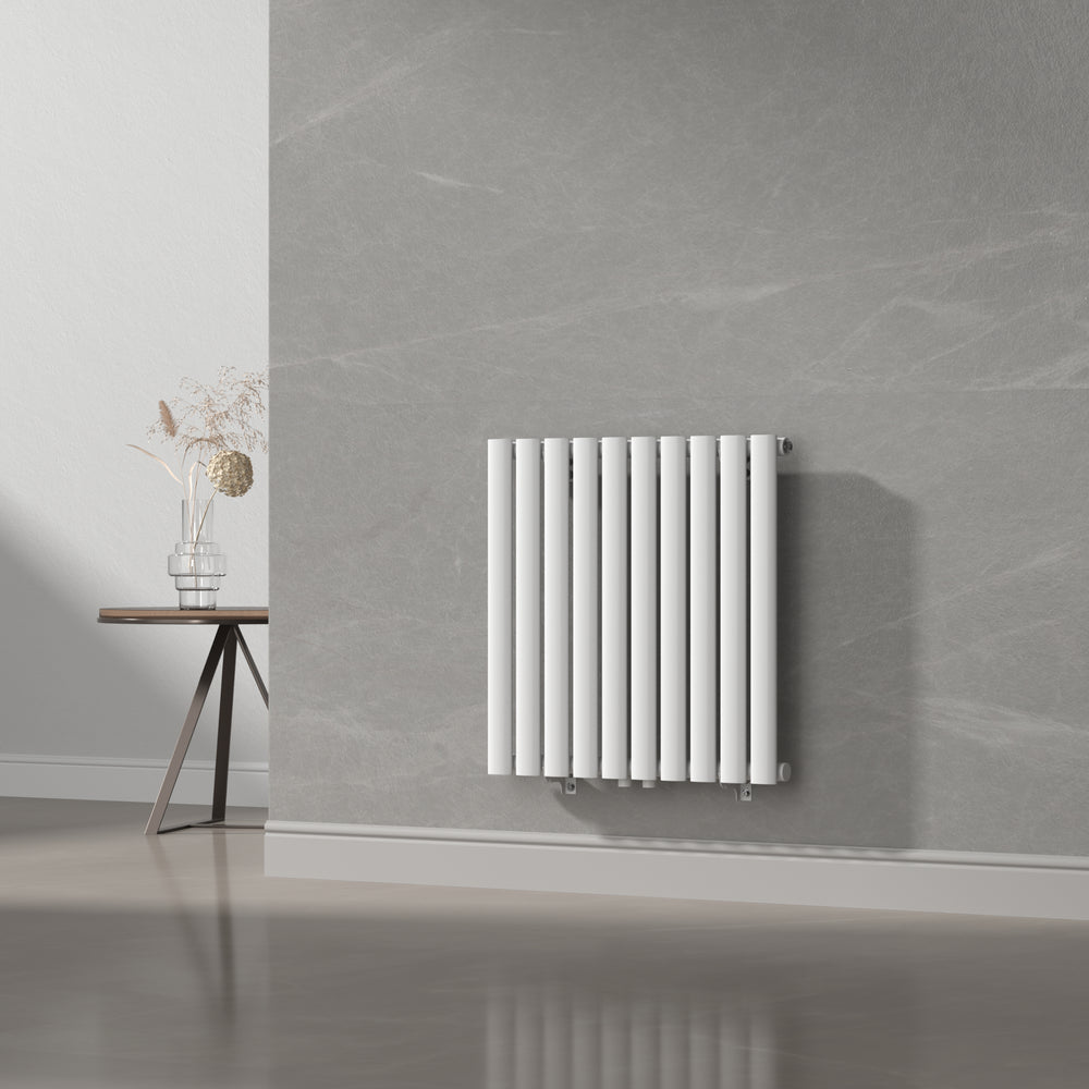 Design rørformet radiator Nore Hvid 60x60cm Enkeltlag 449W [neu.haus].