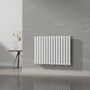 Design rørformet radiator Nore Hvid 60x90cm Enkeltlag 653W [neu.haus].