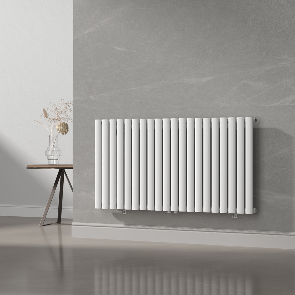 Design rørformet radiator Nore Hvid 60x120cm Enkeltlag 857W [neu.haus].