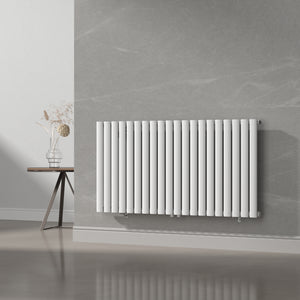 Design rørformet radiator Nore Hvid 60x120cm Enkeltlag 857W [neu.haus].