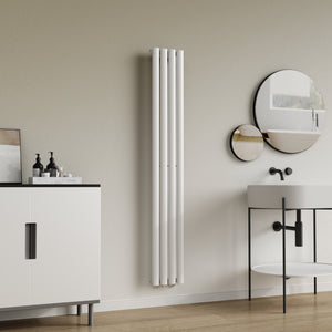 Design rørformet radiator Nore Hvid 160x24cm Enkeltlag 438W [neu.haus].
