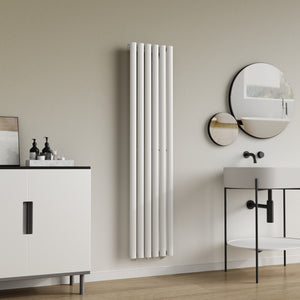 Design rørformet radiator Nore Hvid 160x36cm Enkeltlag 636W [neu.haus].