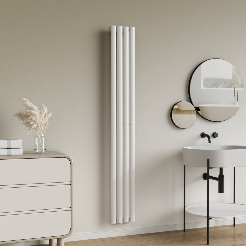 Design rørformet radiator Nore Hvid 180x24cm Enkeltlag 484W [neu.haus].