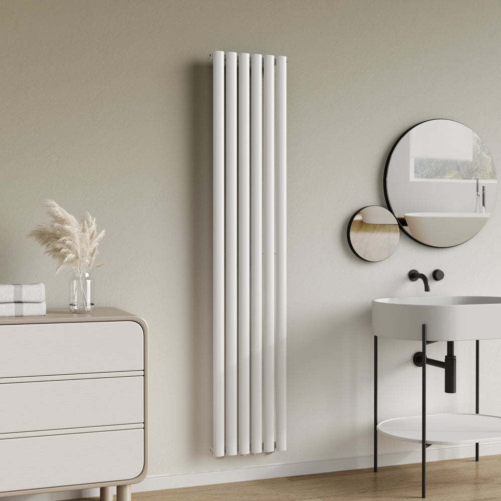 Design rørformet radiator Nore Hvid 180x36cm Enkeltlag 707W [neu.haus]