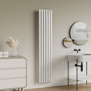 Design rørformet radiator Nore Hvid 180x36cm Enkeltlag 707W [neu.haus]