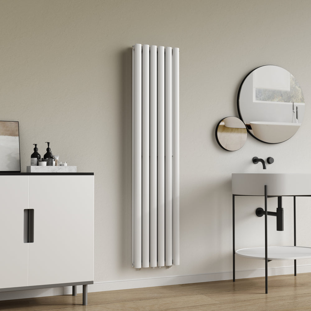 Design rørformet radiator Nore Hvid 160x36cm dobbeltlag 1198W [neu.haus].