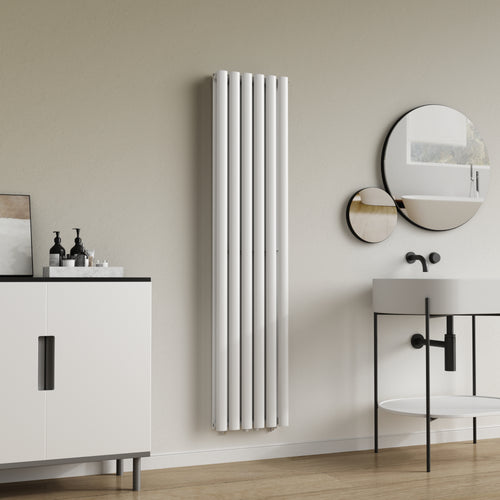 Design rørformet radiator Nore Hvid 160x36cm dobbeltlag 1198W [neu.haus].
