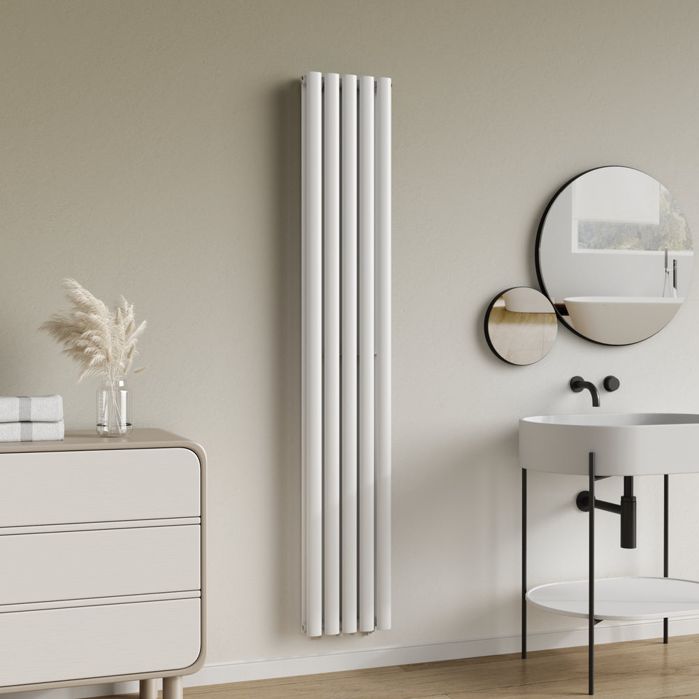 Design rørformet radiator Nore Hvid 180x30cm dobbeltlag 1122W [neu.haus]