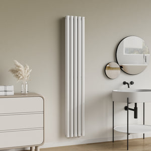 Design rørformet radiator Nore Hvid 180x30cm dobbeltlag 1122W [neu.haus]