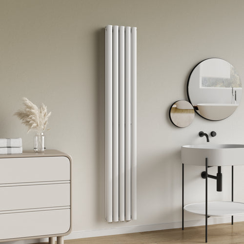 Design rørformet radiator Nore Hvid 180x30cm dobbeltlag 1122W [neu.haus]