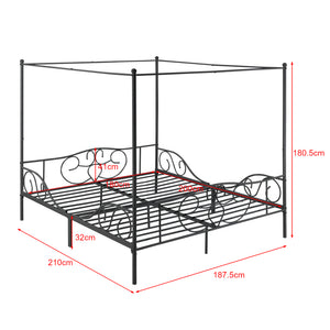 Himmelseng Finström metalsengeramme med lamelbund i forskellige farver og størrelser farver og størrelser en.casa