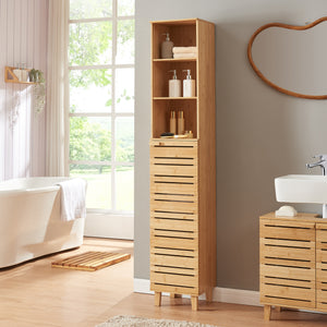 Højskab Epind 180x33x30 cm bambus [en.casa] - premiumXL