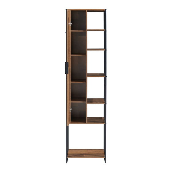 Armario alto Namsskogan puerta - Efecto nogal [en.casa]