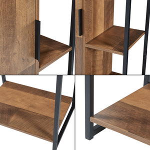 Armario alto Namsskogan puerta - Efecto nogal [en.casa]