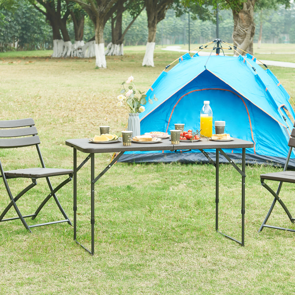 Højdejusterbart klapbord Adelfia 120x60cm [en.casa] - premiumXL