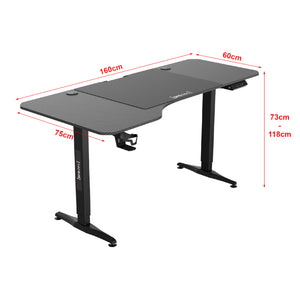 Højdejusterbart bord Oxnard electric 160x75 cm i forskellige farver farver [pro.tec]