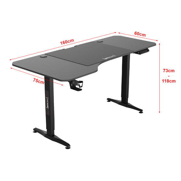 Højdejusterbart bord Oxnard electric 160x75 cm i forskellige farver farver [pro.tec]