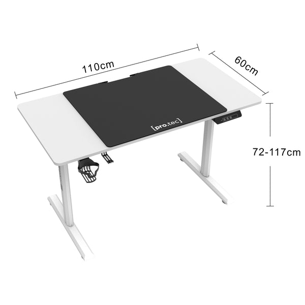 Højdejusterbart bord Pomona elektrisk 110x60cm [pro.tec]