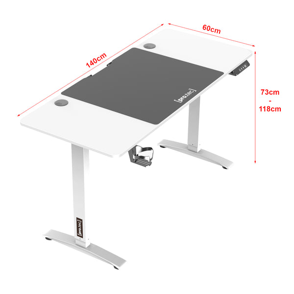 Højdejusterbart bord Salinas electric 140x60cm i forskellige farver farver [pro.tec]