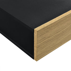 [en.casa]® Væghylde / Sengebord med skuffe - 50x24x12cm - i forskellige farver