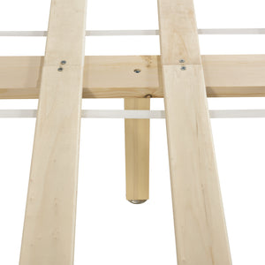 [en.casa] Sengeramme af fyrretræ med lamelbund - fyrretræ - høj hovedgærde - max. belastning: 200 kg - i forskellige farver og størrelse