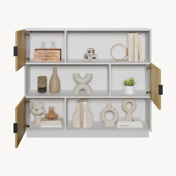 Bogreol Verhundar 102x120x30 cm [en.casa]