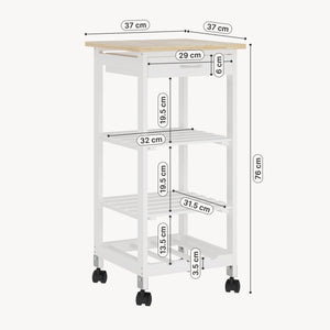 Serveringsvogn Biel 76x37x37 cm [en.casa]