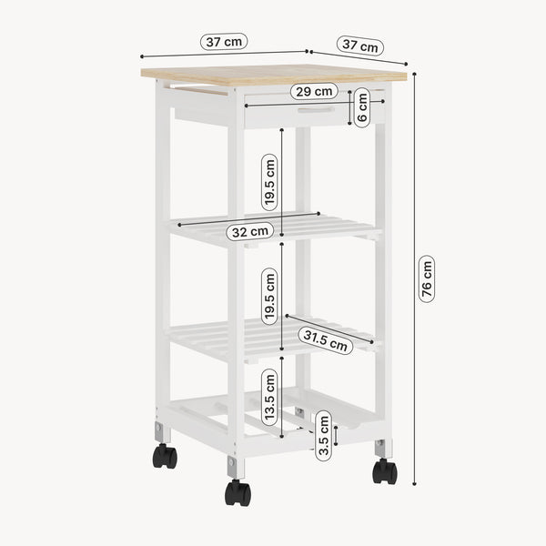 Serveringsvogn Biel 76x37x37 cm [en.casa]