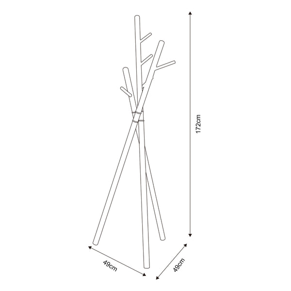 Perchero de pie Laerdal 172x49x49 cm forma de árbol [en.casa]