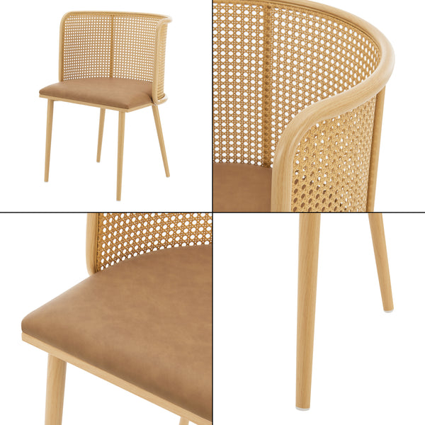 Spisestuestol Flen sæt af 2 i forskellige farver farver [en.casa]