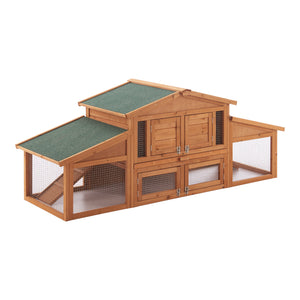 Kaninbur Schmitten 72x180x62cm grantræ [en.casa] - premiumXL