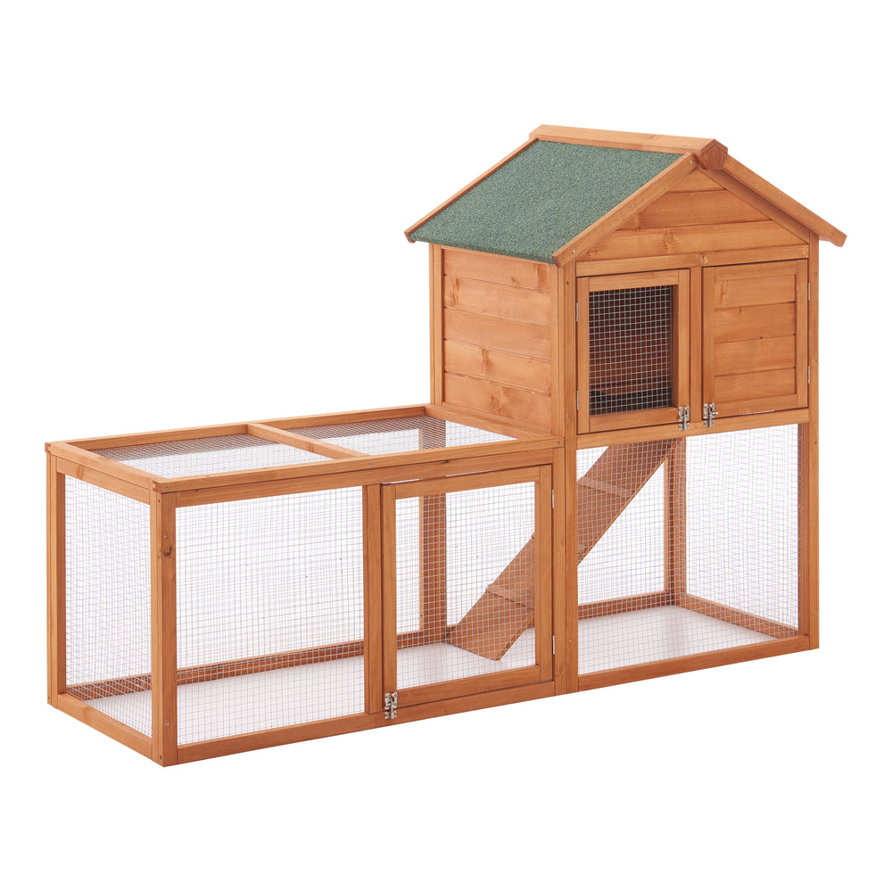 Kaninbur Kelkheim 110x160x61cm grantræ [en.casa] - premiumXL
